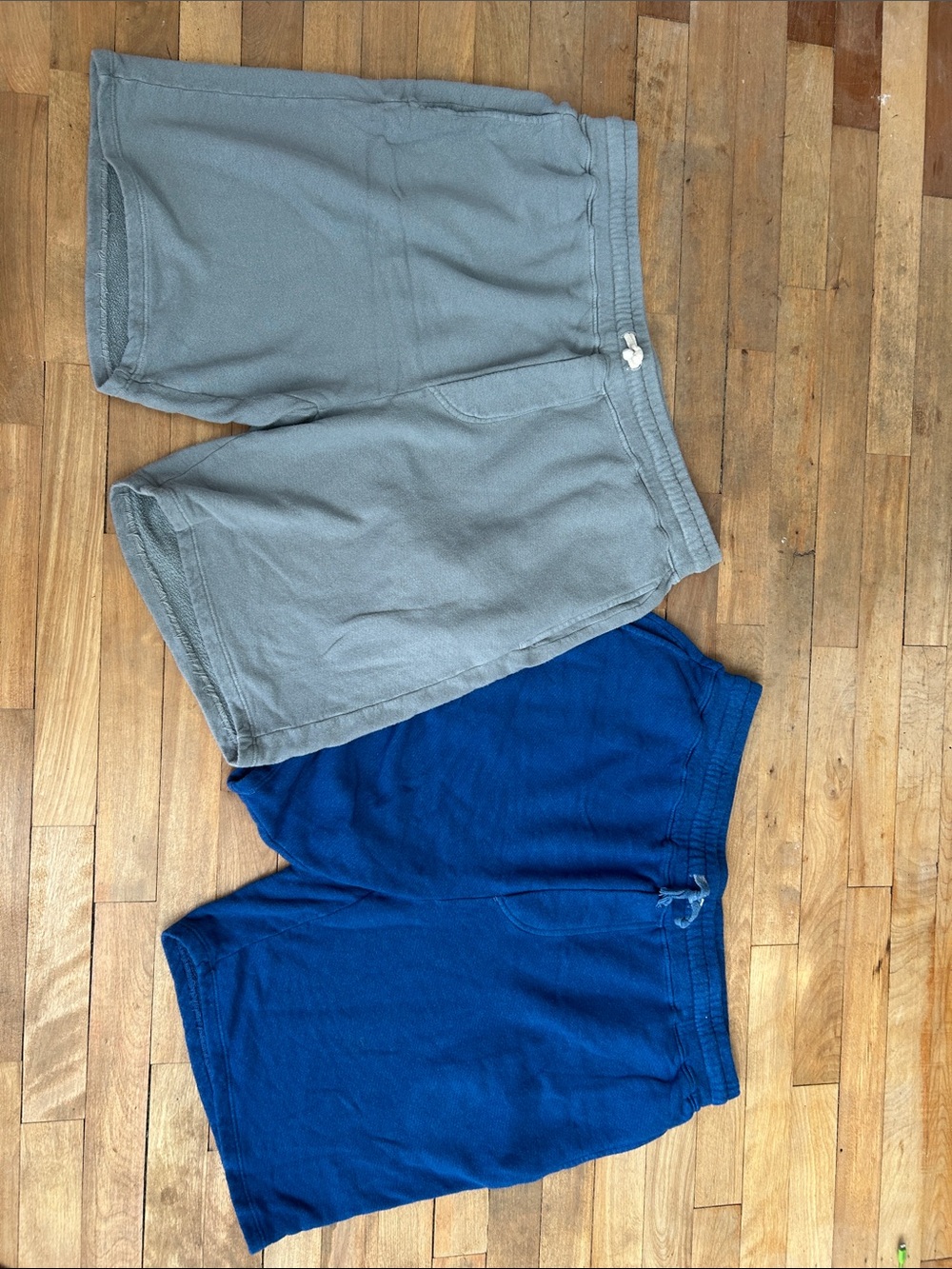 WHEAT Gray and Blue Casual Cotton Shorts Duo